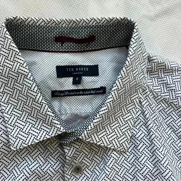 Ted Baker London Shirt Mens Button Down‎ Long Sleeve Size 6 - Picture 10 of 11